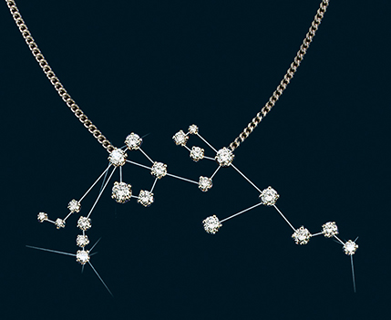 Diamond Constellation Aquarius Necklace 18