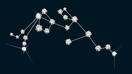 Diamond Constellation Aquarius Pin 
