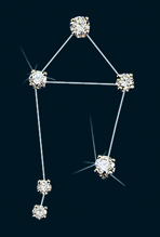 Diamond Constellation Libra Pin 