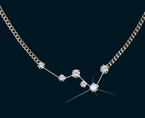 Diamond Constellation Cassiopeia Necklace 18