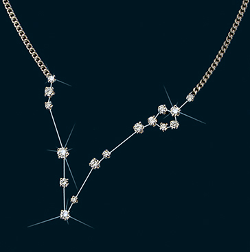 Diamond Constellation Pisces Necklace 18