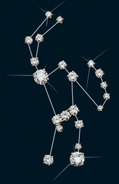 Diamond Constellation Orion Pin 