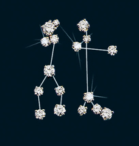 Diamond Constellation Gemini Earrings 