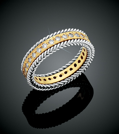Rope Bands Ring Diamond 