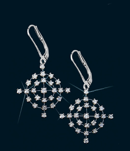Center of Affection Diamond Dangle Earrings 