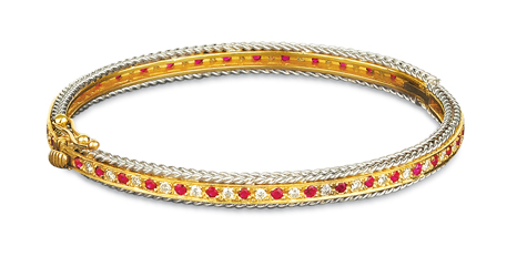 Rope Bands Bracelet Ruby/Diamond 7