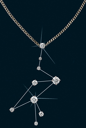 Diamond Constellation Crane Pendant 