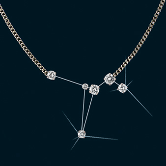 Diamond Constellation Dove Necklace 18