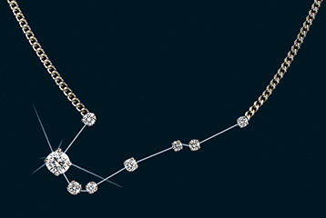 Diamond Constellation Southern Fishes Necklace 18