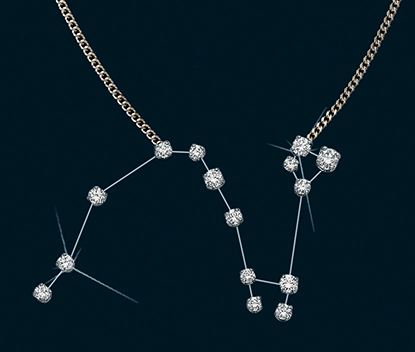 Diamond Constellation Draco Necklace 18