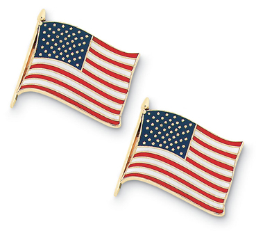 American Flag Enamel Cuff Links 