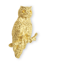 Owl with Yellow Sapphire Eyes  Pin