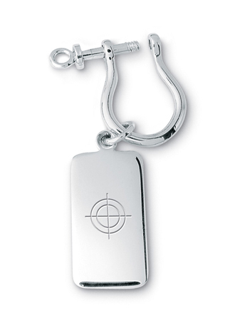 Center of Effort Key Ring Tag  with Shackle