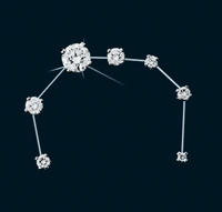 Diamond Constellation Corona Borealis Pin 