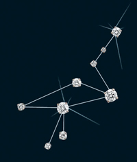 Diamond Constellation Crane Pin 
