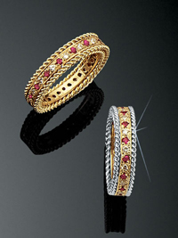 Rope Bands Ring Ruby/Diamond 